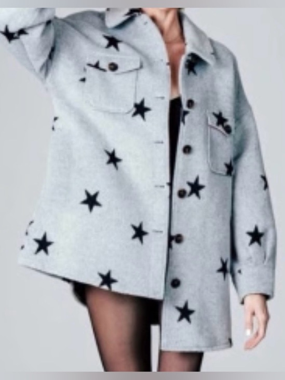 Avec Les Filles Star Print Shacket